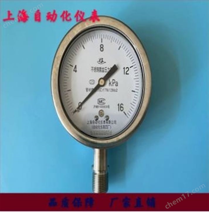 YA-100氨压力表上海自动化仪表四厂
