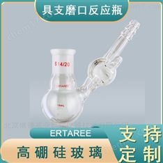 具支球形反应瓶玻璃节门单口球型瓶施兰克瓶