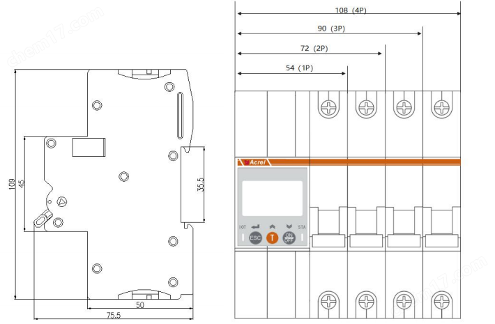 4P智能微型断路器 380V物联网空开