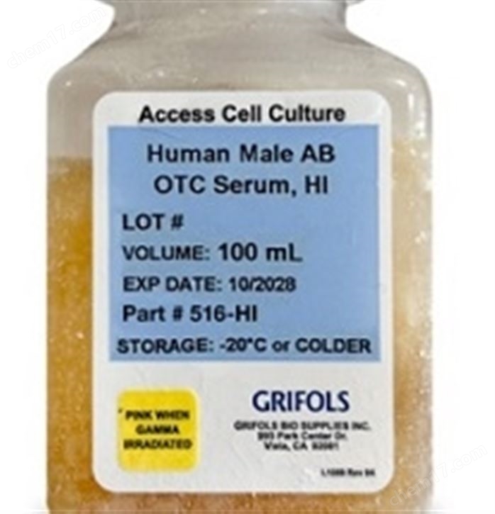 美国Griflos人AB血清OTC 人血清/货号516