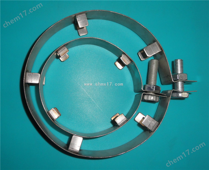 开口反应器烧瓶不锈钢板夹具内径100mm、75mm的瓶和盖夹住都好用