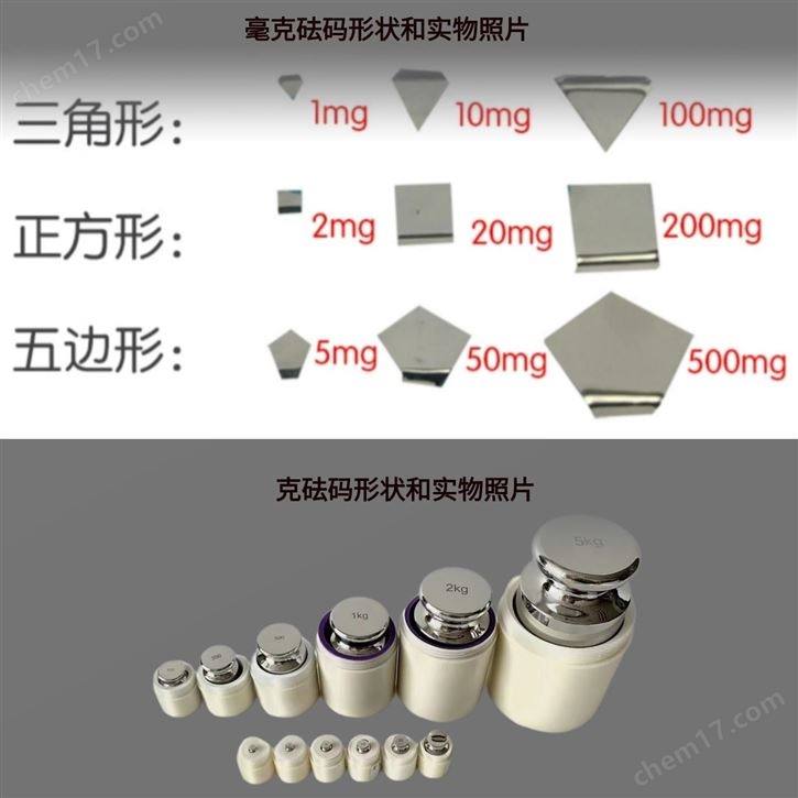 E2套装法码 316无磁不锈钢砝码1mg-5kg